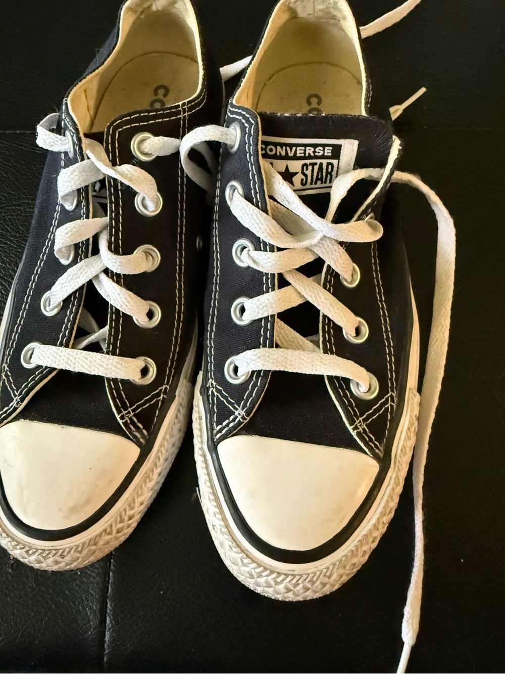 Converse Black and White Low-Top Canvas Sneakers